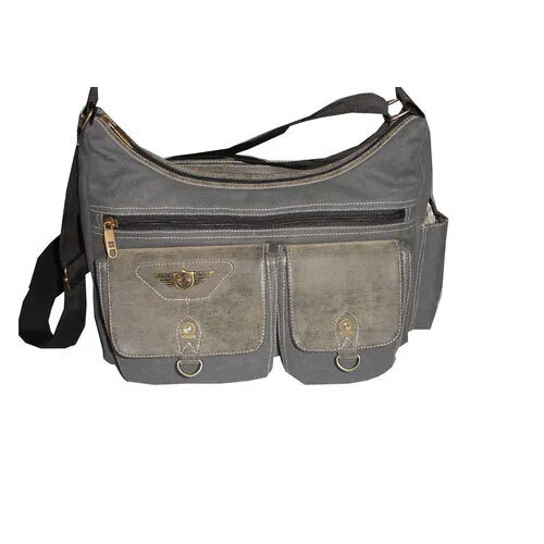Canvas Bag - Brown, 10-14 Inch | Durable Canvas Material, Zipper Closure, Lightweight Design
