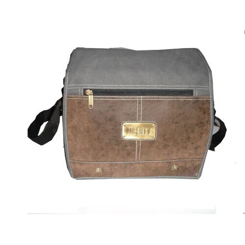 Canvas Bag - Brown, 10-14 Inch | Durable Canvas Material, Zipper Closure, Lightweight Design
