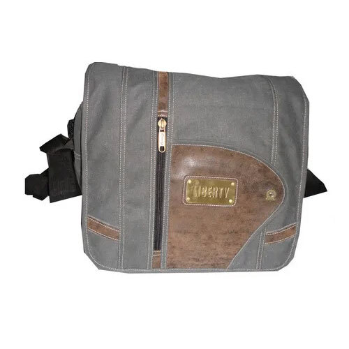 Canvas Bag - Brown, 10-14 Inch | Durable Canvas Material, Zipper Closure, Lightweight Design