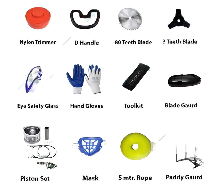 Gt-shakti Backpack Brush Cutter 2 Stroke 52 Cc Engine With Accessories - 15 Kg, Petrol Operated, Ergonomic Design For Forestry & Agriculture Tasks