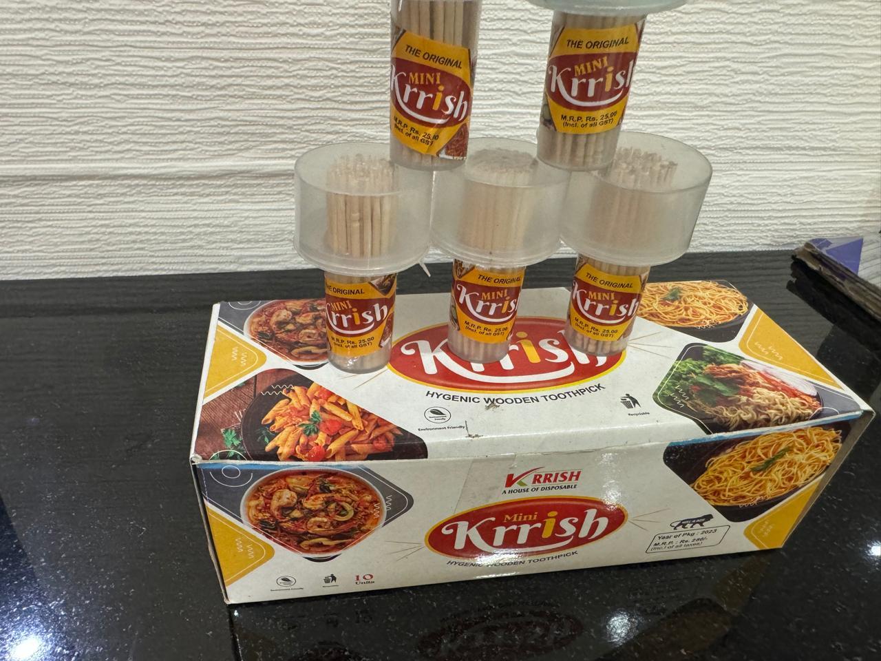 Mini Toothpick Sticks - Wooden, 2.5 Inches Long , Perfect For Appetizers And Snacks, Ideal For Catering And Food Presentation