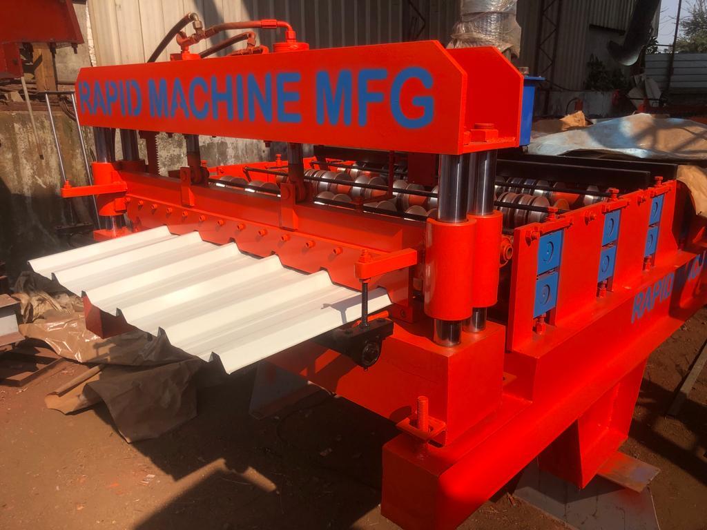 Trapezoidal Sheet Making Machine - Mild Steel Build | High Durability, Efficient Operation Without Computerization