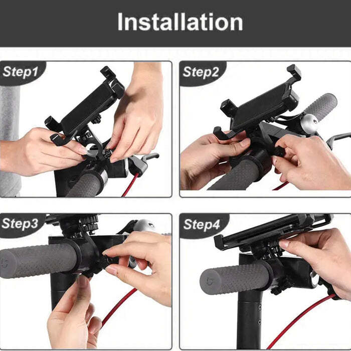 Universal Bike Handlebar Phone Holder - Anti Shake & Stable Cradle Clamp | 360a Rotation, Compatible With Motorcycles And Bicycles