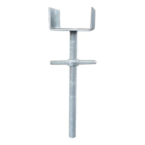 Scaffolding Adjustable U Head Jack - Color: Steel