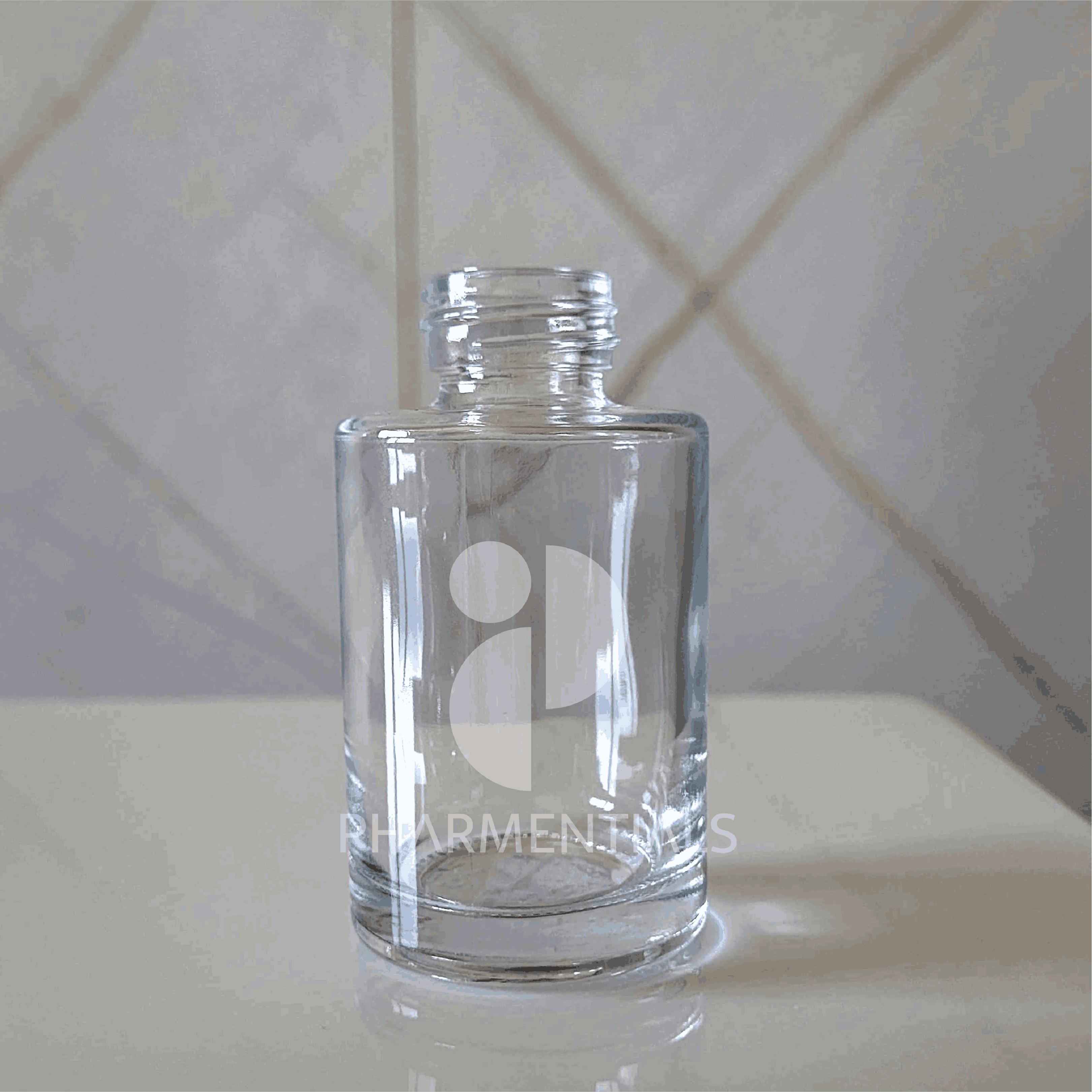Flat Shoulder Clear Bottle
