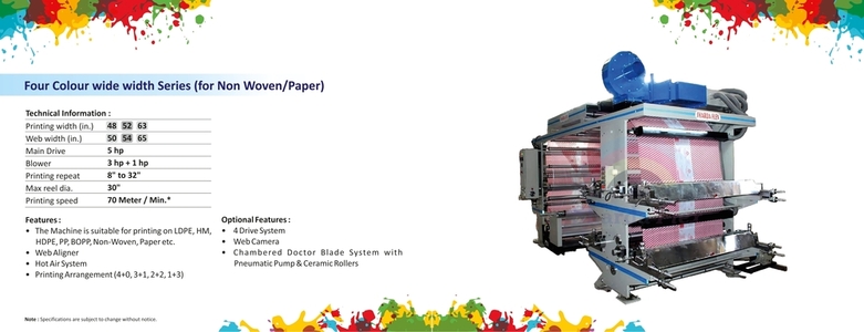 flexo printing machine non woven/paper