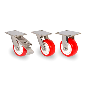 SS Fabricated Caster On PU Wheels