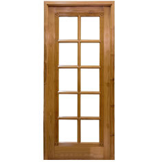 Teak Wiremess And Glass Doors